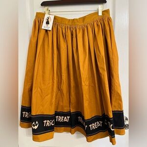 The Oblong Box new Halloween trick or treat  Print Skirt XL rare